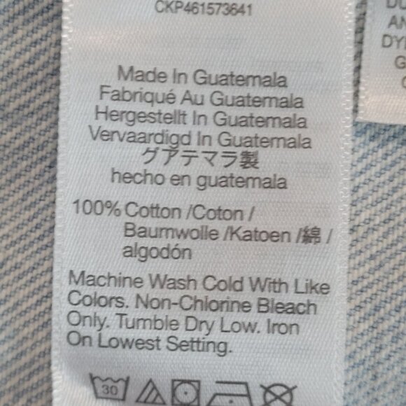 Madewell Blue Denim Oversized Trucker  Distressed Light Wash Jean Vest Small S - Picture 4 of 11